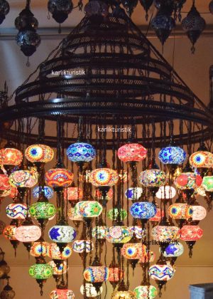 Decorative Chandelier, Mosaic Lamps ,Restaurant Chandeliers,Turkish Lamps 88 Globe ,Hanging Lamps,Hotel Chandeliers,Home Chandeliers BigSize   I-S-C-5329