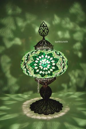 Turkish Lamp Copper Filigree  Large Table Light,Handcrafted Home Lights  Colorful Mosaic  F-T-203