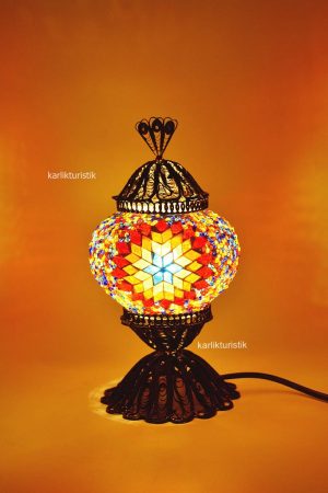 Gift Selection,Unique,Handmade ,Filigree Lamp with Mosaic Glass ,Turkish Lamp F-T-201