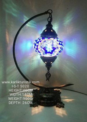 New design mosaic  lamp crescent style decorative table lamp for gift I-S-T 5020