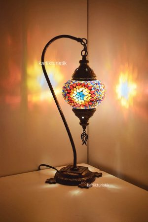 Mosaic Gooseneck /Swanneck Turkish Style Lamp Tiffany Lamp Otoman Lamp Shade  I-S-T 5007