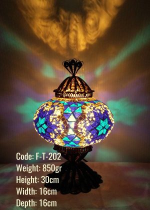 Mosaic Table Lamp Filigree Copper Unique and Special Desing Ligthing fixture- F-T-202