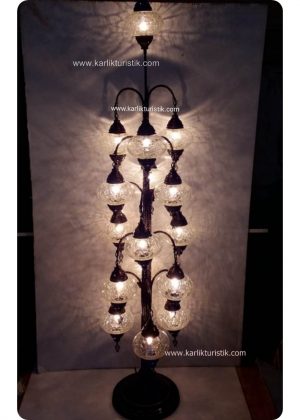 Turkish, Ottoman and Seljuk style authentic floor lamp  15+1  Glass