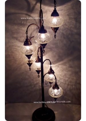 Ottoman Floor Lamp Turkish Ottoman Special Design Standing Lamp 7 Glass for Restaurant