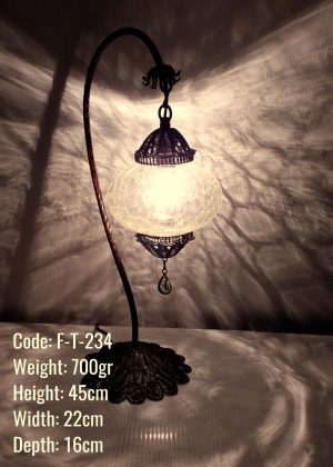 Handmade Gooseneck Table Lamp,Ottoman Lamp Table , Filigree Swanneck Lamp, Uniqe table lamp F-T-234