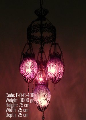 Chandelier Moroccan Lamp  Lamps Copper Filigree Art light Hanging Moroccan Lantern Lamp Ceiling Turkish Lamp- F-O-C-400