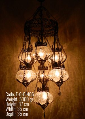Amazing Traditional 7 blowing globe turkish mosaic chandelier, rustik lighting huge chandelier morrocan decor turkish lamp bohemian lighting - F-O-C-406