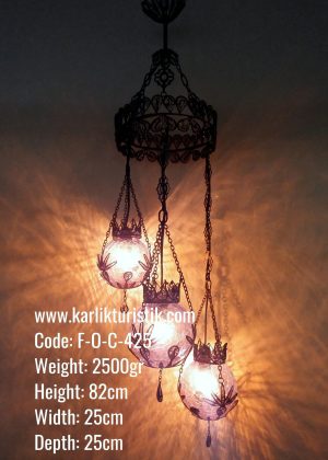 Handmade Turkish Moroccan Seljuk  Bohemian Tiffany Style  Glass Mosaic Pink Ceiling Hanging Chandelier Lamps Home Decor - F-O-C-425