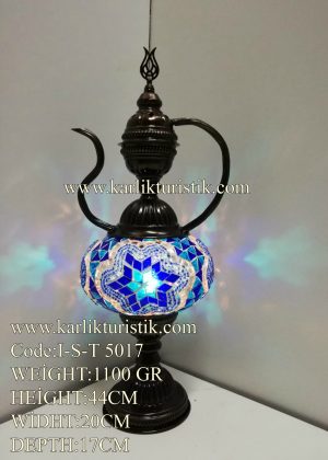 Mosaic Table Lamp Mosaic Ewer Lamp Turkish Handmade Gift Lamp , Aladdin Lamp,Pitcher Lamp,Tiffany Lamp,Moraccon lamp,Night Lamp  I-S-T5017