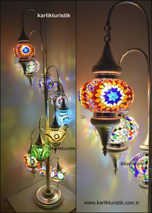 Bohomian Style Vintage Corner Lamps,mosaic home light,Art Decor Special Silver Color 11 Big Glass