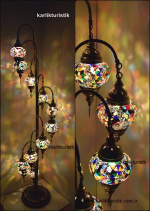Bohomian Style Vintage Corner Lamps,mosaic home light,Art Decor Special Antique Color 11 Mosaic Glass