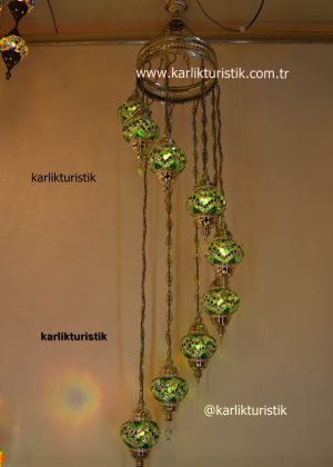 Turkish Lamp 9 GLOBE Sprial Desing Set,Special unique ,Mosaic Lamp Hanging,Moraccon Lamp ,Turkish Mosaic Ceiling Chandelier Lamp Silver