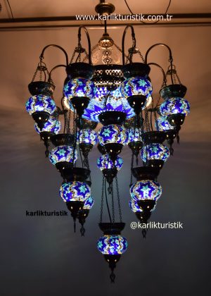 Restaurant Chandelier ,Mosaic Lamp Chandeliers,Turkish Lamp,Cafe Pendant Lamp 17 Globe Handmade Lamps , Chandeliers ,Ottoman Lattern Hanging