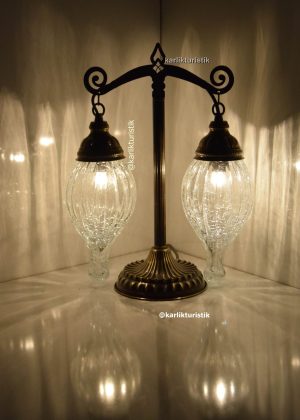 Ottoman Table Lamp Decorative Gift Turkish Lamps Justice type Lights, Scales Style Handmade Blowing Lamp