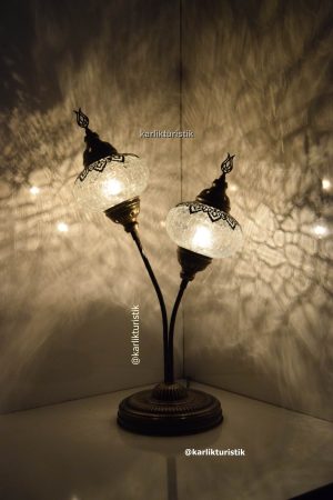 Turkish Lights Table Lamp Decorative Gift Decor Lamps double tulip style with laser