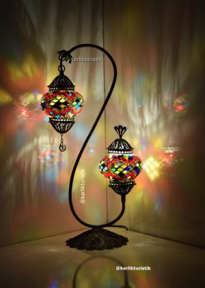 Turkish lamps ,Filigree Art decor lamps double S mosaic lights double Glass Gift Lamps antique