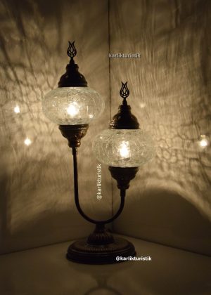 Cracked Pattern table lamp U style Lights Double Glass ,Turkish Lamp Shade,Home decor lamps