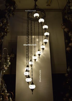 villa chandeliers special houses staircase sprial desing chandeliers 13 mosaic glass turkish lights hanging