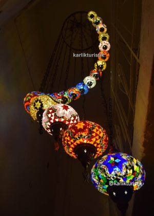 villa chandelier, stairwell pendant chandelier, gallery space chandelier, stone house wooden house chandelier, 22-piece mosaic glass Turkish chandelier