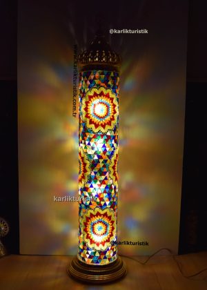 Mosaic cylinder lamp ,mosaic floor lamp,mosaic standing lamp,mosaic table lamp,mosaic lamp shade ,XXLARGE  gold plated